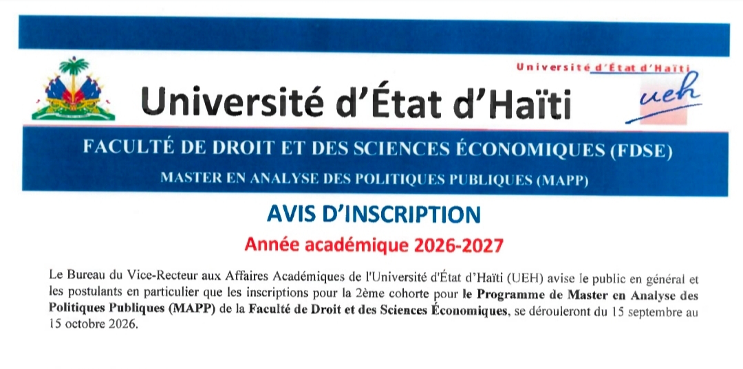 Lancement des inscriptions pour la 2ème cohorte du Programme de Master en Analyse des Politiques publiques (MAPP)