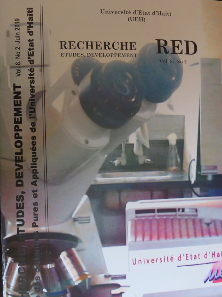 Publication du No 2, Vol. 8, de “RED”, la Revue des Sciences pures et appliquées de l’Université d’Etat d’Haïti
