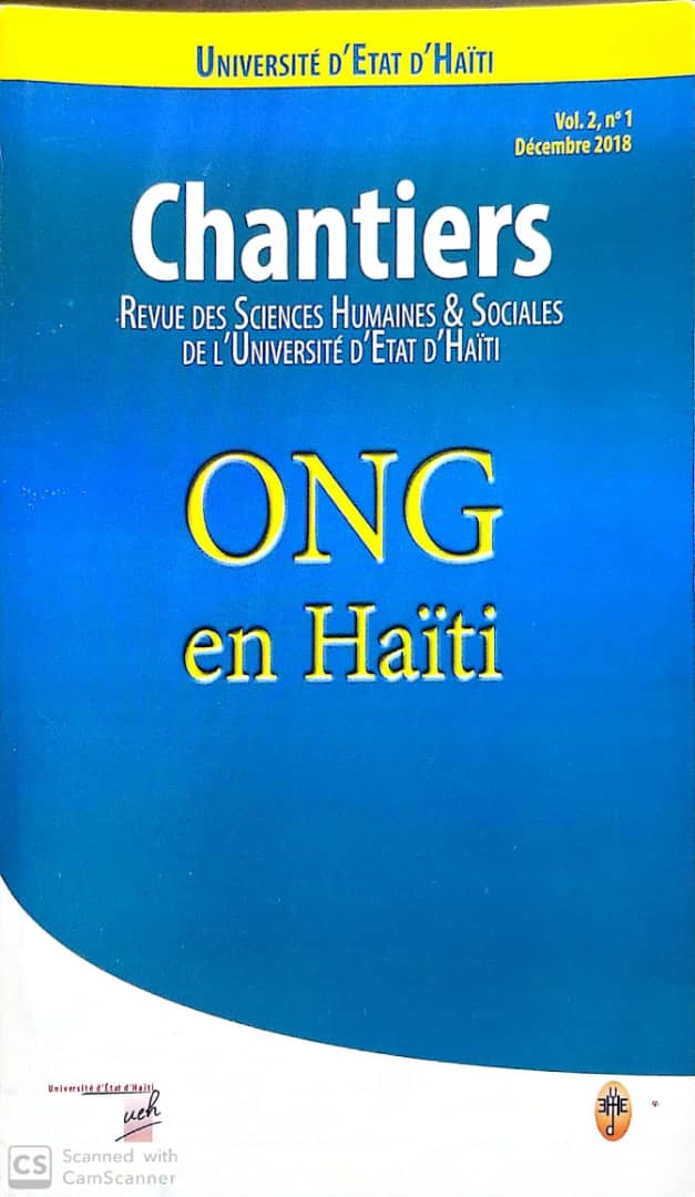 Publication du No 1, Vol.2, de “Chantiers”, Revue des Sciences humaines et sociales de l’Université d’Etat d’Haïti”
