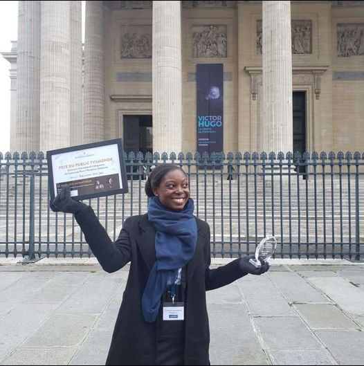 Félicitations à Rose Lumane Saint-Jean,       « Prix du public TV5 Monde » au Concours international d’éloquence de l’Université Paris 1 Panthéon-Sorbonne