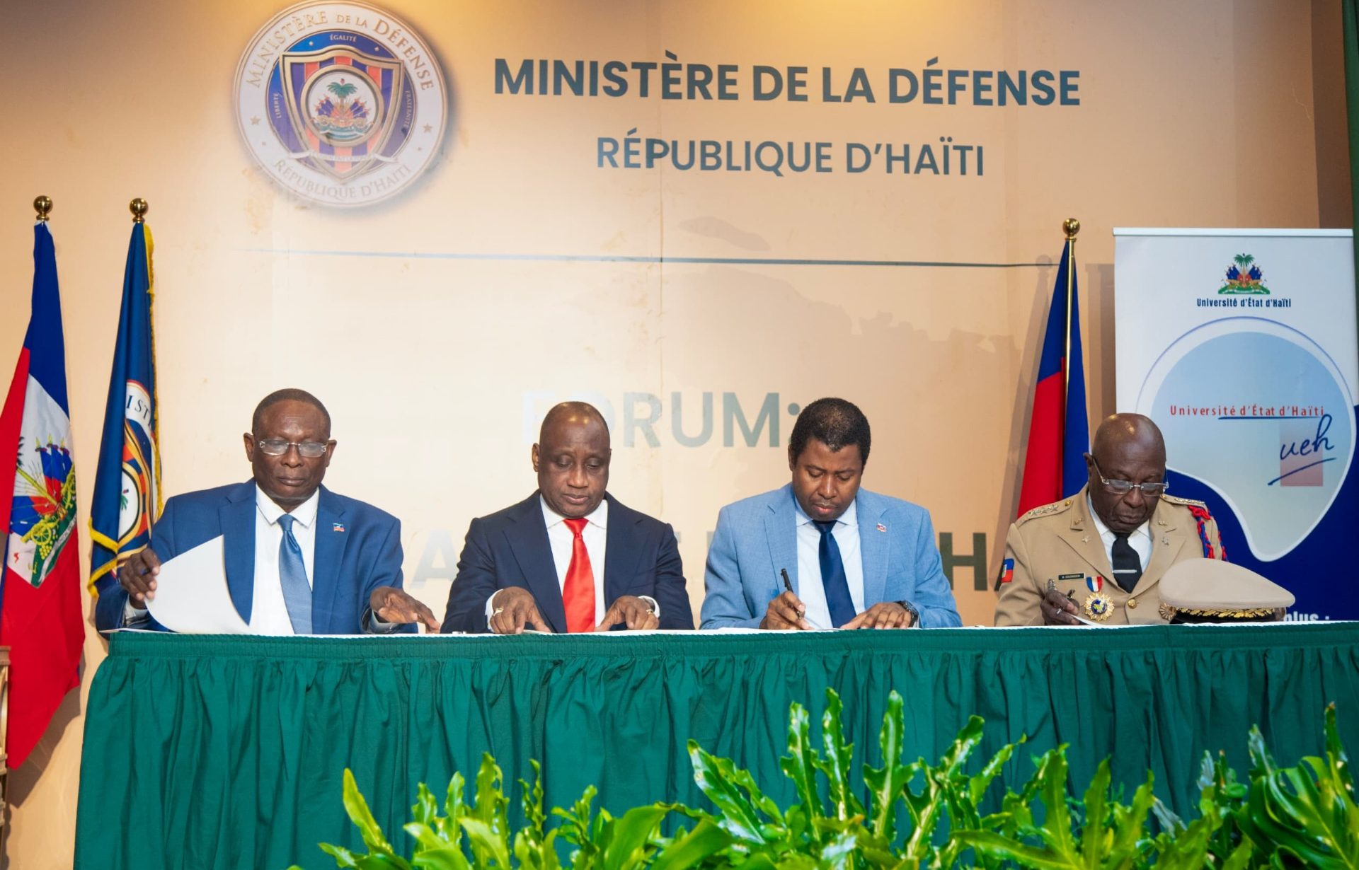 UEH, Ministère de la Défense et Forces armées d’Haïti : accord de partenariat au profit de la défense nationale
